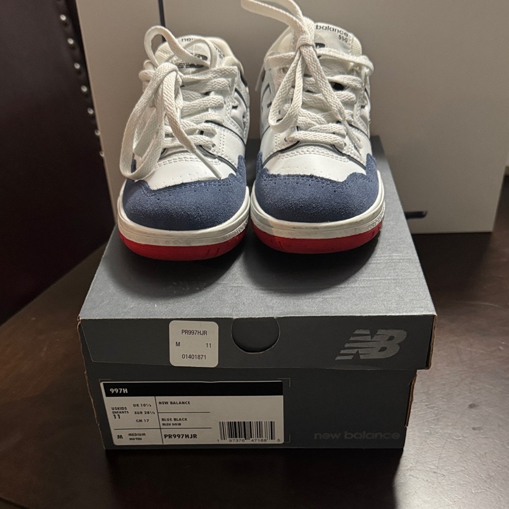 New Balance  550 Kids Sneakers - White and Navy